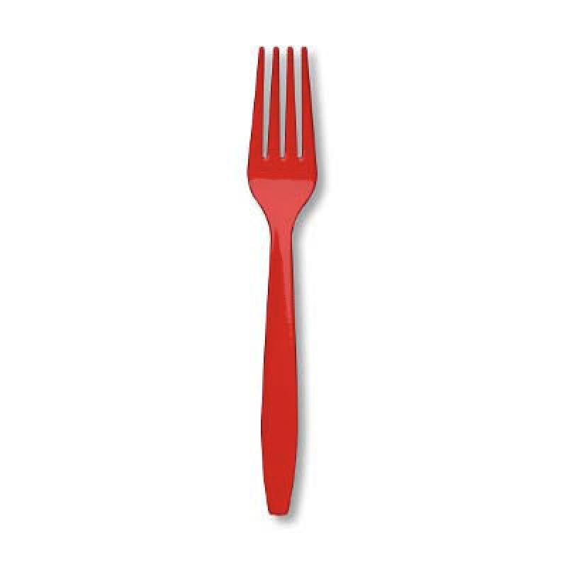 Forchetta plastica h. 18 cm Rosso 24 pz, 8C010463 Forchetta plastica h. 18 cm Rosso 24 pz, 8C010463