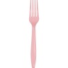 Forchetta plastica h. 18 cm Rosa Pastello 24 pz, 8C010468
