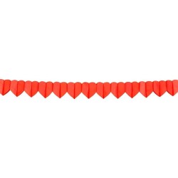 Festone cuori rossi carta, 4 metri 1 pz, 530620