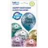 Pallone lattice 12&quot; - 30 cm CROMATO Happy Birthday 6 colori assortiti - Retail 6 pz, 5BE5000673