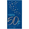 Tovaglioli di carta per 50Â° compleanno, Elegant Blu 33x33, 10 pz, 5FL66250