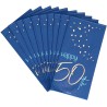 Tovaglioli di carta per 50Â° compleanno, Elegant Blu 33x33, 10 pz, 5FL66250