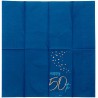 Tovaglioli di carta per 50Â° compleanno, Elegant Blu 33x33, 10 pz, 5FL66250