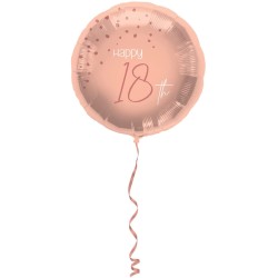 Pallone foil 18&quot; - 45 cm Happy 18th, Elegant Lush Blush Rosa 1 pz, 5FL67718