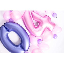 Palloncino Foil Blu Metallizzato Opaco, Satinato, Numero 6, 34&quot; - 86 cm,1 pz, 5FL65926