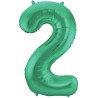 Palloncino Foil Verde Metallizzato Opaco, Satinato, Numero 2, 34&quot; - 86 cm,1 pz, 5FL65912