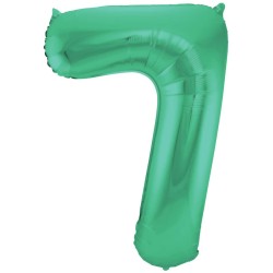 Palloncino Foil Verde Metallizzato Opaco, Satinato, Numero 7, 34&quot; - 86 cm,1 pz, 5FL65917