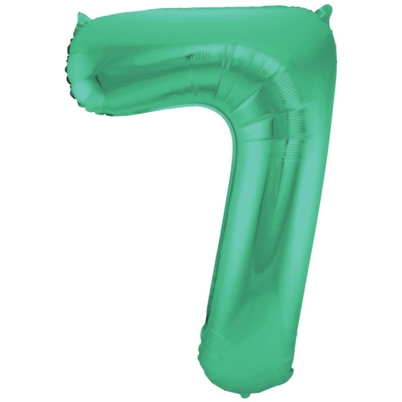 Palloncino Foil Verde Metallizzato Opaco, Satinato, Numero 7, 34&quot; - 86 cm,1 pz, 5FL65917