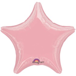 Pallone foil 17&quot; - 42 cm Stella Rosa Pastello CONFEZIONATO SINGOLARMENTE 1 pz, 7A0690201