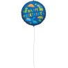 Pallone foil 18" - 45 cm HAPPY BIRTHDAY DINO con PESETTO e NASTRO, 1 pz, 5PR92427