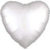 Pallone foil 17&quot; - 42 cm cuore SATINATO Bianco 1 pz, 7A3859001