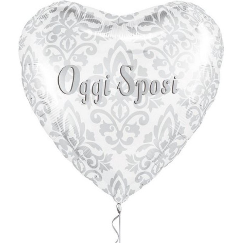 Pallone foil 18&quot; - 45 cm Oggi Sposi cuore 1 pz, 5NS99923-01
