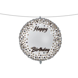 Pallone foil 18&quot; - 45 cm PERSONALISED MILESTONE con PESETTO e NASTRO, 1 pz, 5PR92414