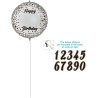 Pallone foil 18&quot; - 45 cm PERSONALISED MILESTONE con PESETTO e NASTRO, 1 pz, 5PR92414