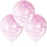 Palloni lattice 16&quot; - 40 cm con confetti cuore rosa, 5 pz, 5UN73379