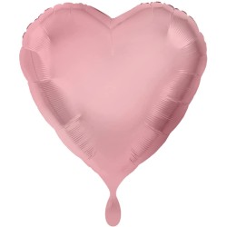 Pallone foil 17&quot; - 42 cm Cuore Rosa pastello CONFEZIONATO SINGOLARMENTE 1 pz, 7A8004301