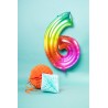 Palloncino in alluminio Yummy Gummy Rainbow Numero 6, 34" - 86 cm, Multicolore, 1 pz, 5FL63246