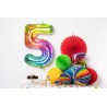 Palloncino in alluminio Yummy Gummy Rainbow Numero 6, 34" - 86 cm, Multicolore, 1 pz, 5FL63246