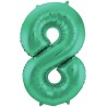 Palloncino Foil Verde Metallizzato Opaco, Satinato, Numero 8, 34&quot; - 86 cm,1 pz, 5FL65918