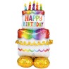 Pallone foil AirLoonz Birthday Cake 68 x 134 cm - SI GONFIA AD ARIA - 1 pz, 7A4244911