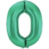 Palloncino Foil Verde Metallizzato Opaco, Satinato, Numero 0, 34&quot; - 86 cm,1 pz, 5FL65910