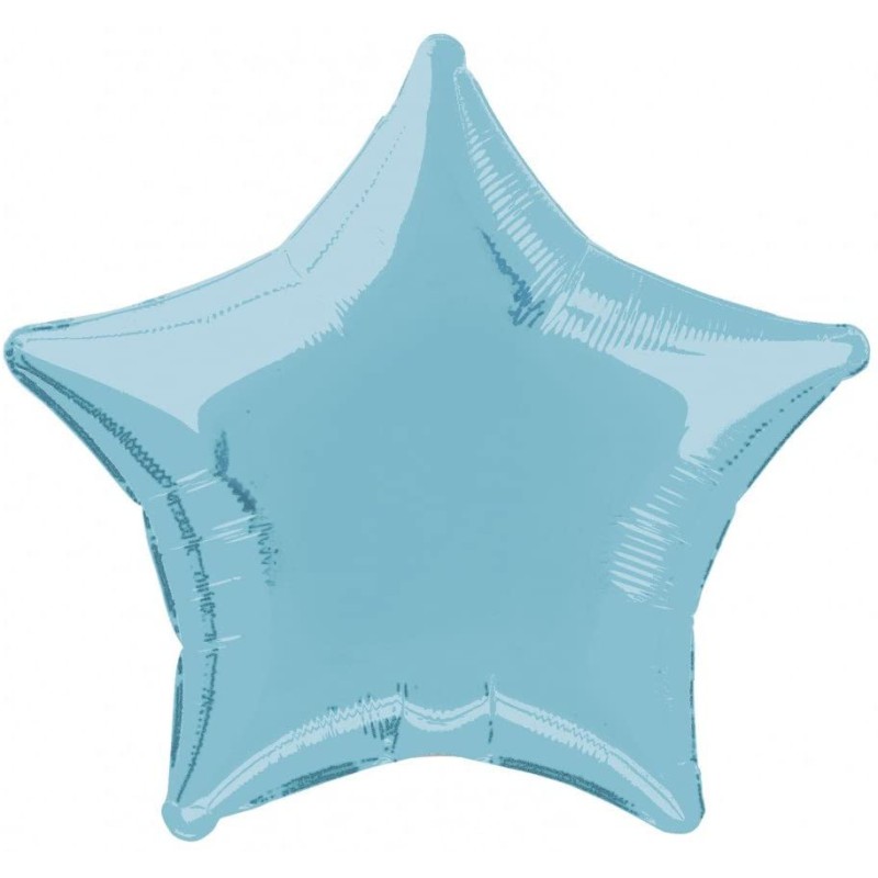 Pallone foil 17&quot; - 42 cm Stella Azzurro CONFEZIONATO SINGOLARMENTE 1 pz, 7A0712601