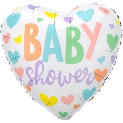 Pallone foil cuore 18&quot; - 45 cm Baby Shower Love 1 pz, 7A4164801