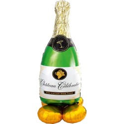 Pallone foil AirLoonz Bubbly Wine Bottle 60x152 cm - SI GONFIA AD ARIA 1 pz, 7A8312011