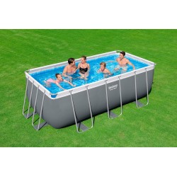 Bestway 56457 Power Steel 412x201x122cm con Pompa di Filtrazione Filtro a Sabbia e Scaletta