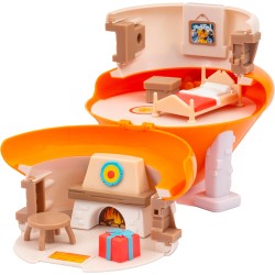 Giochi Preziosi - Puffi, Casa Magica che si apre, con 1 statuetta 5,5 cm e accessori, modelli casuali, giocattoli per bambini da