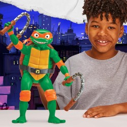 Giochi Preziosi - Michelangelo Tartarughe Ninja Caos Mutante, Michelangelo Gigante in versione Action Figure Articolata da 30 cm