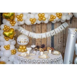 Pallone foil 18&quot; - 45 cm Viva gli Sposi Glitter 1 pz, 5IT800020