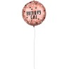 Pallone foil 18&quot; - 45 cm ROSE - GOLD BIRTHDAY GIRL con PESETTO e NASTRO, 1 pz, 5PR92415