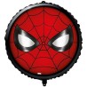 Palloncino Tondo Viso Spiderman con pesetto e nastrino 18" 46 cm, 1pz, 5PR94995