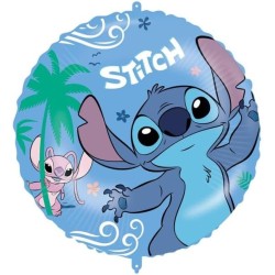 Palloncino Lilo e Stitch, Stitch &amp; Angel con pesetto e nastrino 18&quot; 46 cm, 1pz, 5PR96918