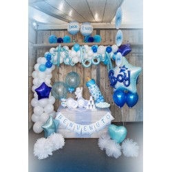 Pallone foil 18&quot; - 45 cm E  Nato stelle azzurro 1 pz, 5IT800011