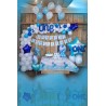 Palloncino foil 18â€� - 45cm celeste per primo compleanno bambini con grafica palloncini per addobbi maschietto, 5IT800007