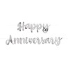 Striscione con scritta "Happy Anniversary" in argento, 5UN72607