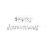 Striscione con scritta "Happy Anniversary" in argento, 5UN72607