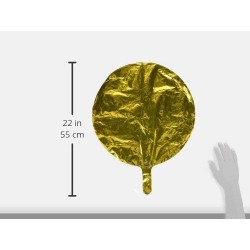 Pallone foil 17&quot; - 42 cm Tondo Oro CONFEZIONATO SINGOLARMENTE 1 pz, 7A2058501