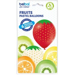 Pallone lattice 12&quot; - 30 cm Frutti - Retail 6 pz, 5BE5000591