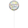 Pallone foil 18" - 45 cm WELCOME BABY con PESETTO e NASTRO, 1 pz, 5PR92440