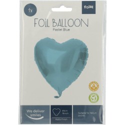 Palloncino Foil Cuore Pastel Blue 18" 45 cm, 5FL66919