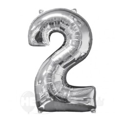 Pallone Foil Supershape 26&quot; - 66 cm NÂ°2 Silver, 7A3195675