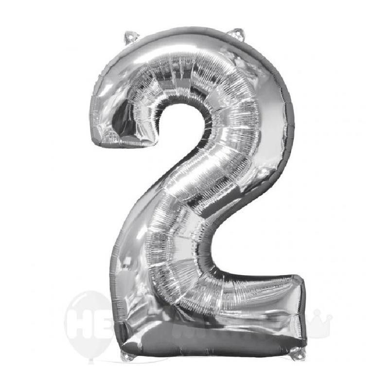 Pallone Foil Supershape 26&quot; - 66 cm NÂ°2 Silver, 7A3195675