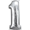 Pallone Foil Supershape 26&quot; - 66 cm NÂ°1 Silver, 7A3195575