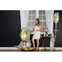 Pallone foil AirLoonz Bubbly Wine Glass 104 x 129 cm - SI GONFIA AD ARIA - 1 pz, 7A4246811