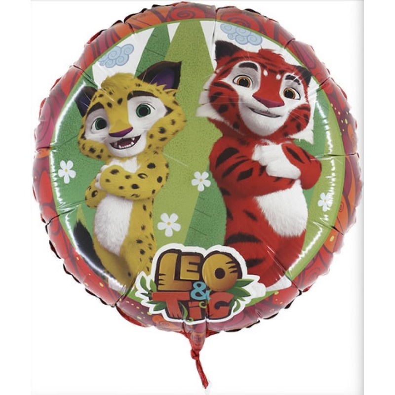 Palloncino Mylar 18&quot;  - 45 cm Leo &amp; Tig, 1 pz, 7AL18042