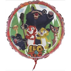 Palloncino Mylar 18&quot;  - 45 cm Leo &amp; Tig, 1 pz, 7AL18042