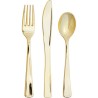 Posate assortite oro metallizzato 24 pz, 8C338363